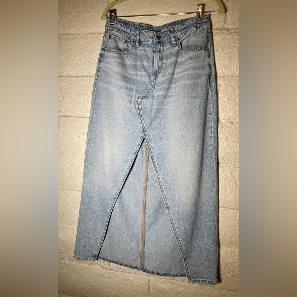 American Eagle Light Blue Denim Maxi Skirt